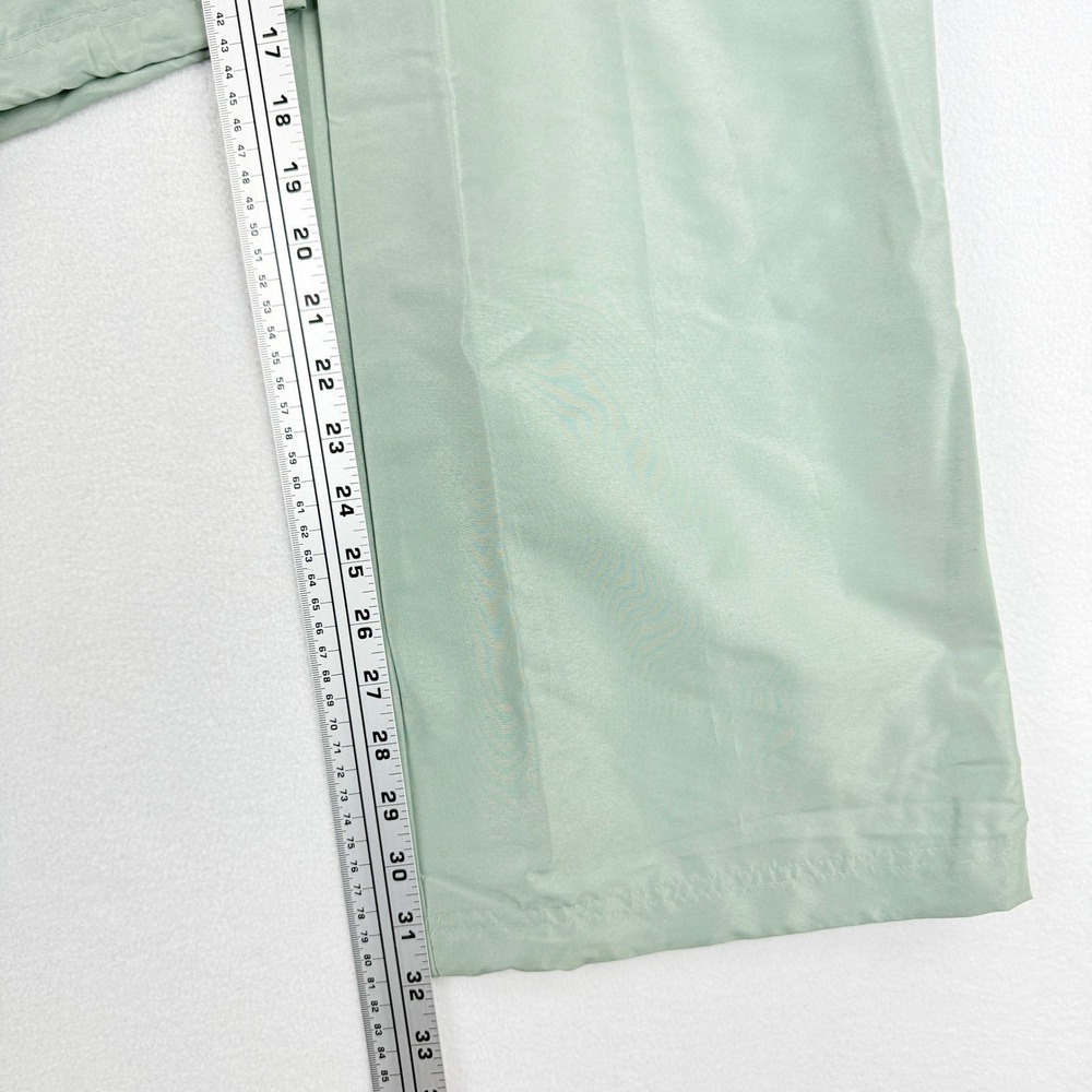 adidas Essentials Wide Leg Cargo Pants Size M Womens Woven Silver/Green JD1531 - Picture 8 of 9